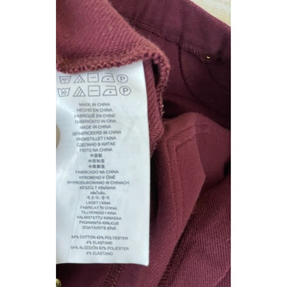Michael Kors Burgundy Pull On Pants Women's Size M Jegging Stretch Knit Jean - Picture 11 of 12